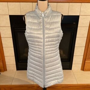 Land’s End Down-Filled, Long Sleeveless Puffer Tunic Vest, Women’s Sz S/P (6-8)